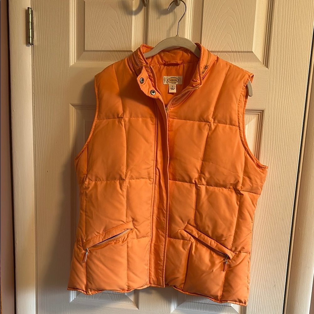 Talbots Orange Puffer Vest